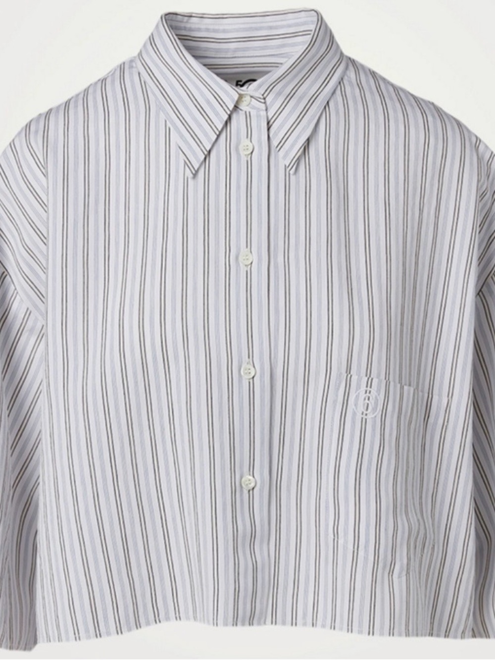 MM6 Stripe Print Crop Button Down